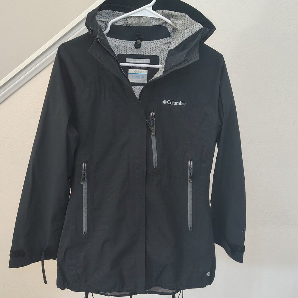 Columbia Omni Dry Ultra breathable Waterproof Wid shell Jacket Black